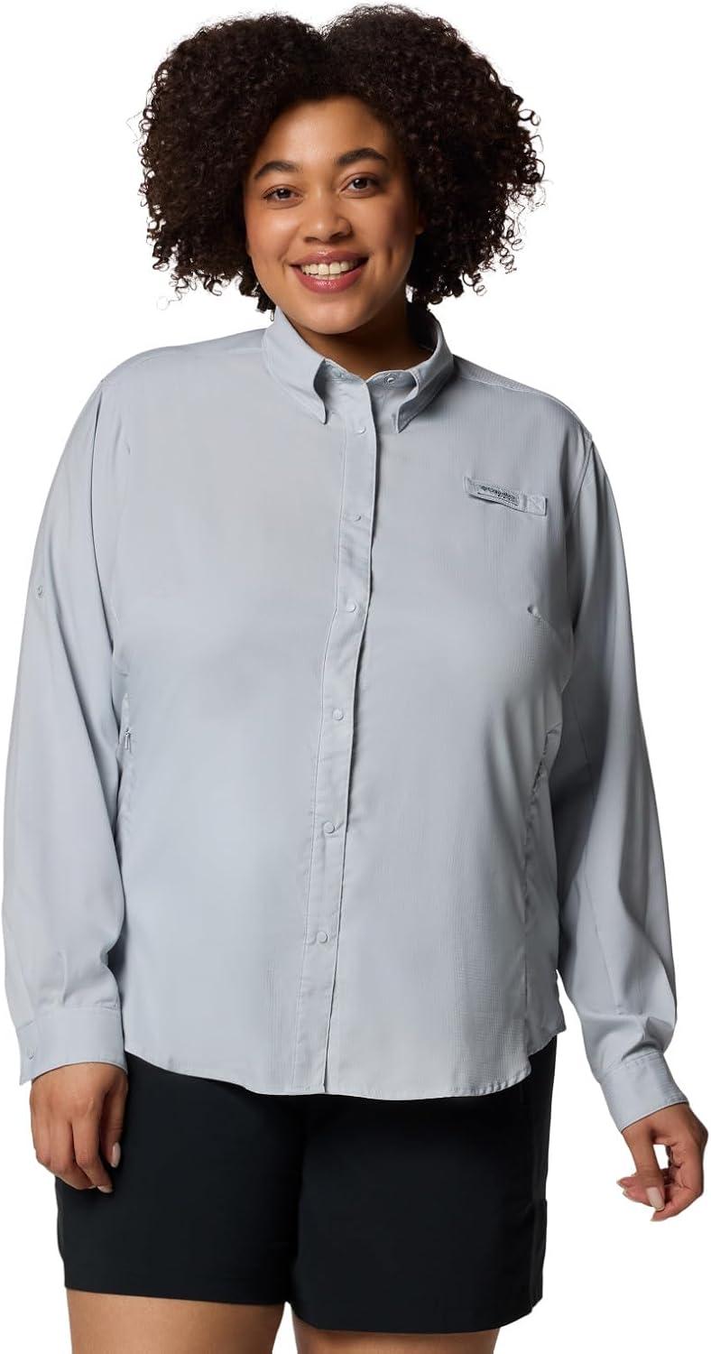 imageColumbia Sportswear Womens PlusSize Tamiami II Long Sleeve ShirtCirrus Grey