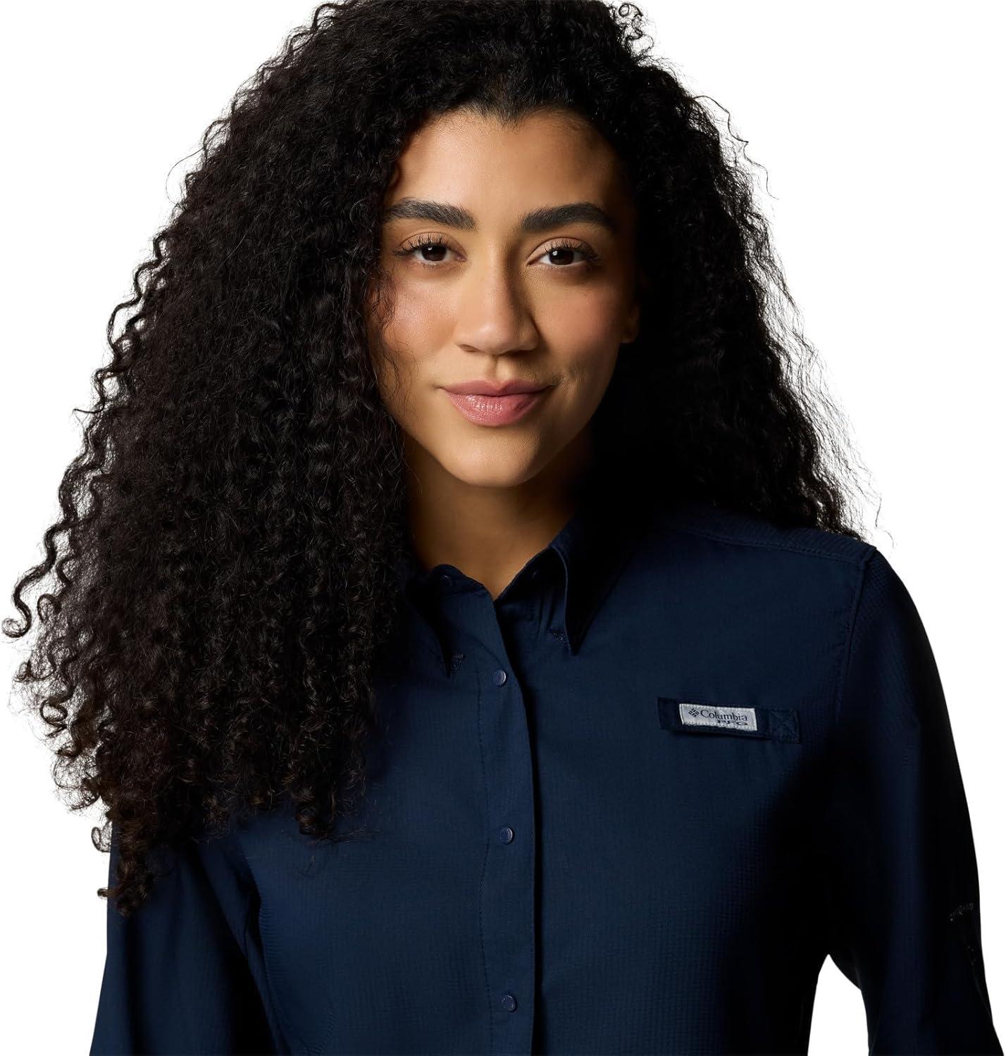 imageColumbia Sportswear Womens PlusSize Tamiami II Long Sleeve ShirtCollegiate Navy