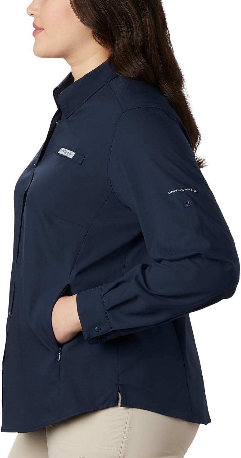 imageColumbia Sportswear Womens PlusSize Tamiami II Long Sleeve ShirtCollegiate Navy