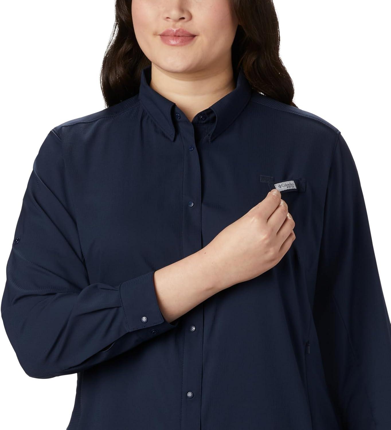 imageColumbia Sportswear Womens PlusSize Tamiami II Long Sleeve ShirtCollegiate Navy