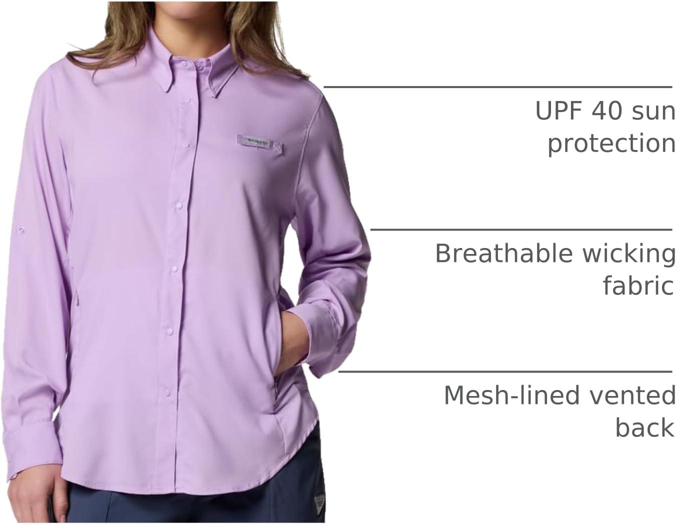 imageColumbia Sportswear Womens PlusSize Tamiami II Long Sleeve ShirtHydrangea
