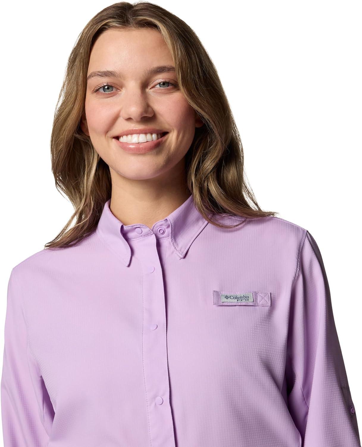 imageColumbia Sportswear Womens PlusSize Tamiami II Long Sleeve ShirtHydrangea