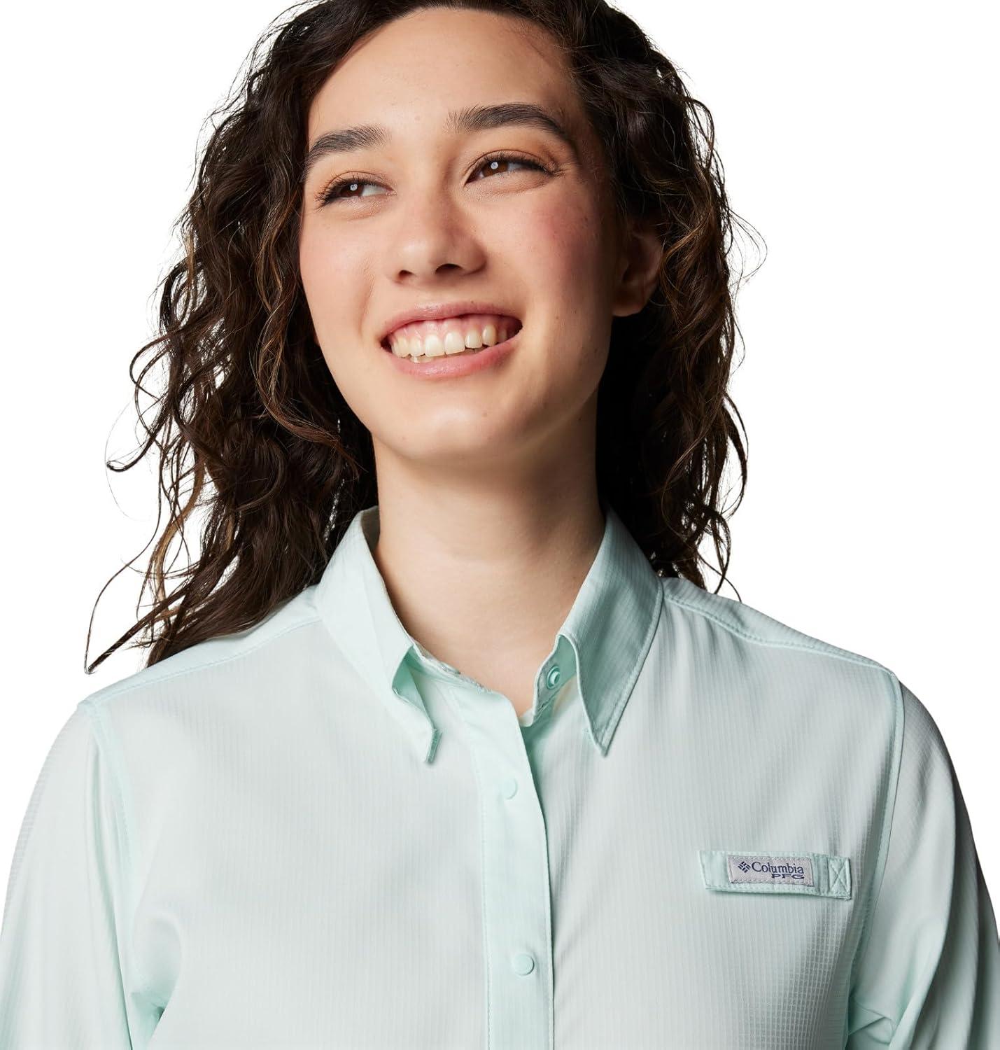 imageColumbia Sportswear Womens PlusSize Tamiami II Long Sleeve ShirtIcy Morn