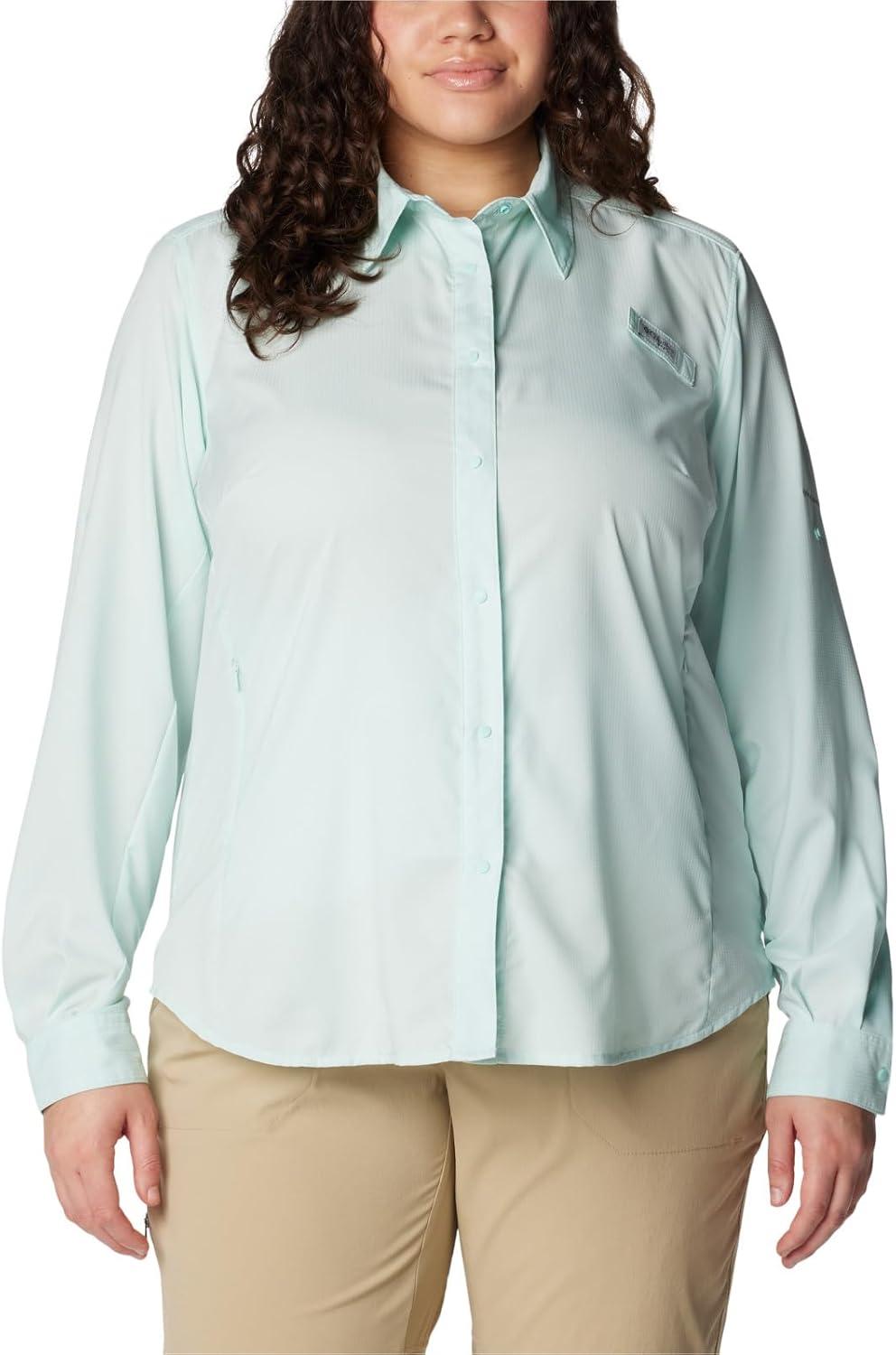 imageColumbia Sportswear Womens PlusSize Tamiami II Long Sleeve ShirtIcy Morn