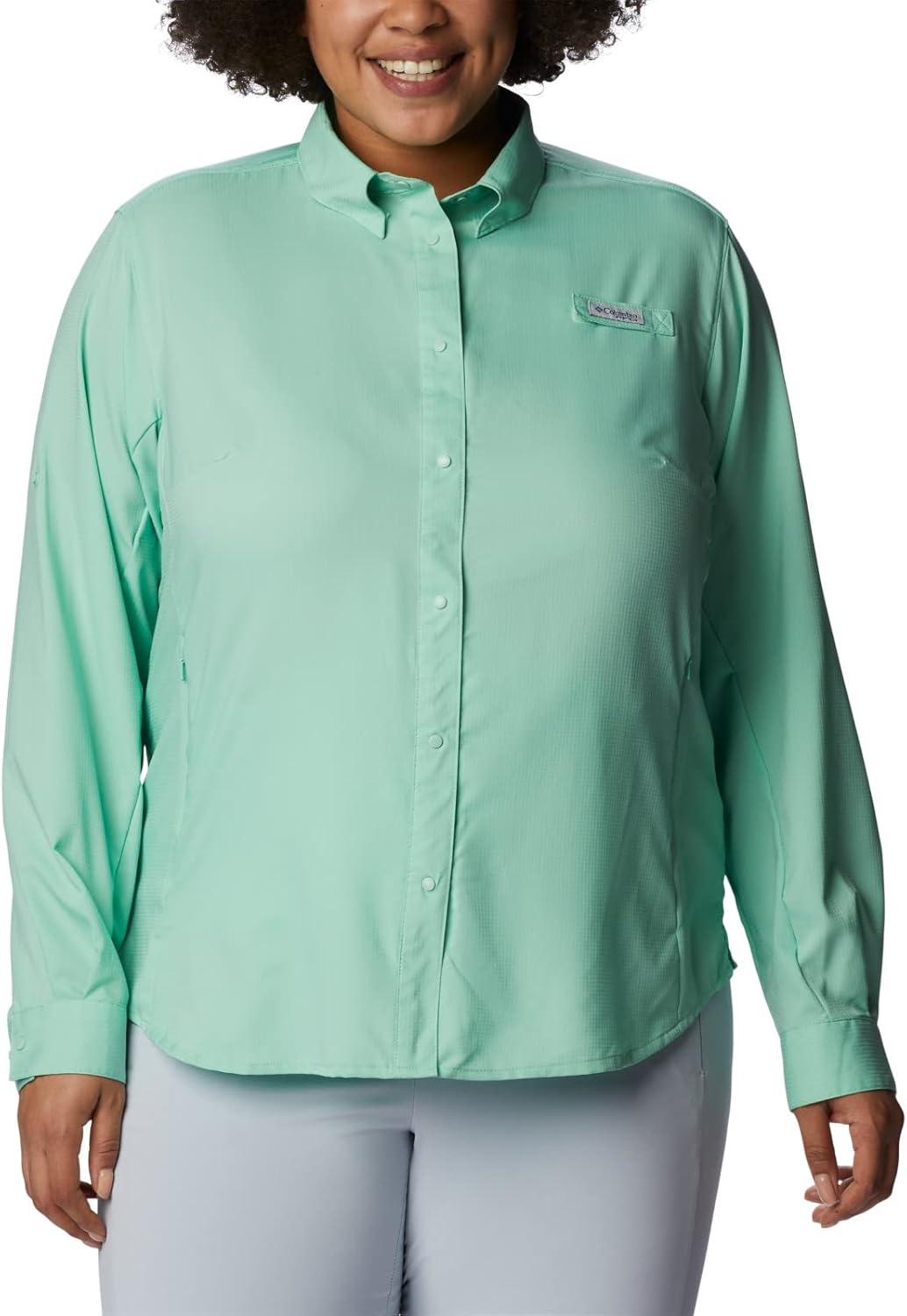 imageColumbia Sportswear Womens PlusSize Tamiami II Long Sleeve ShirtKelp