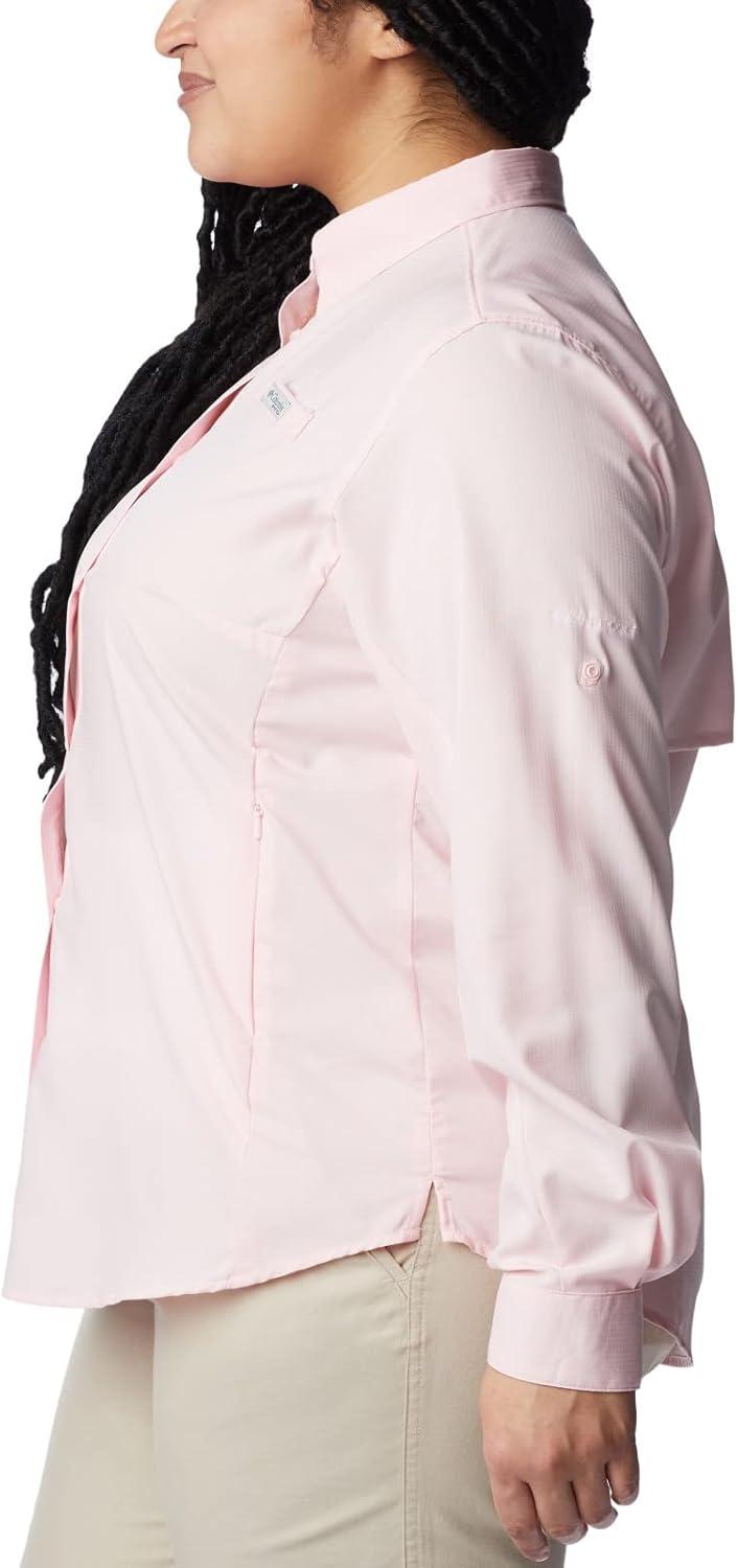 imageColumbia Sportswear Womens PlusSize Tamiami II Long Sleeve ShirtSatin Pink