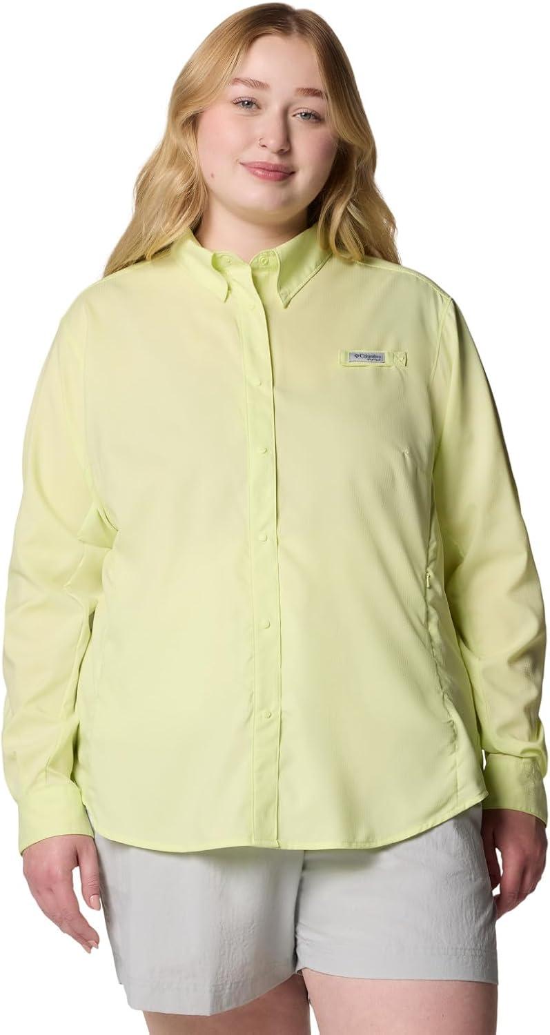 imageColumbia Sportswear Womens PlusSize Tamiami II Long Sleeve ShirtSpring Yellow