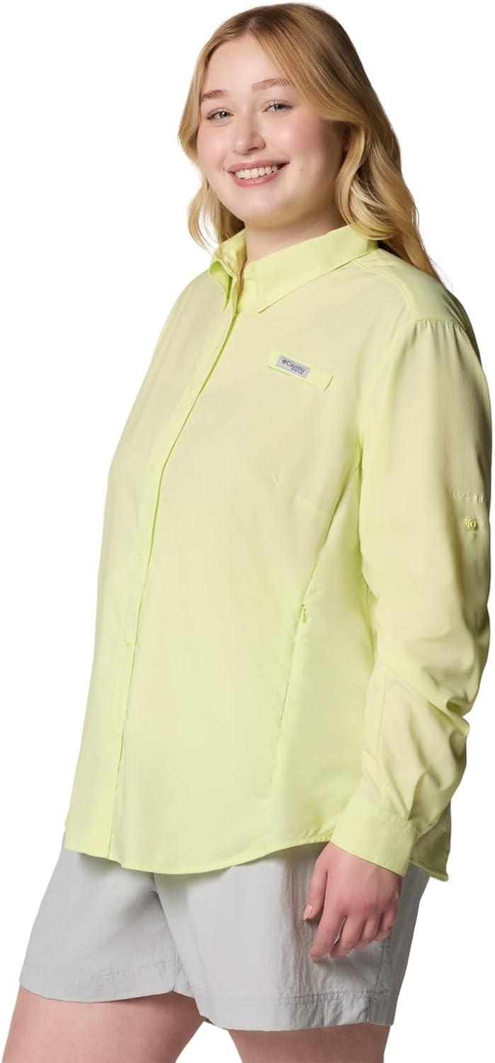 imageColumbia Sportswear Womens PlusSize Tamiami II Long Sleeve ShirtSpring Yellow