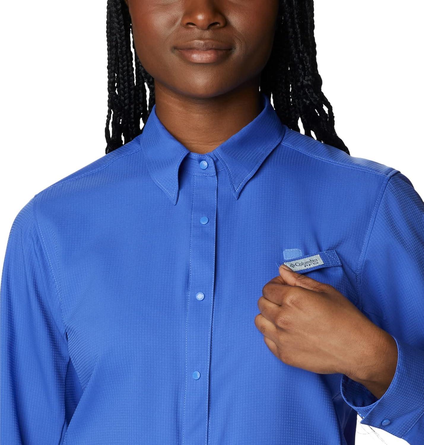 imageColumbia Sportswear Womens PlusSize Tamiami II Long Sleeve ShirtViolet Sea