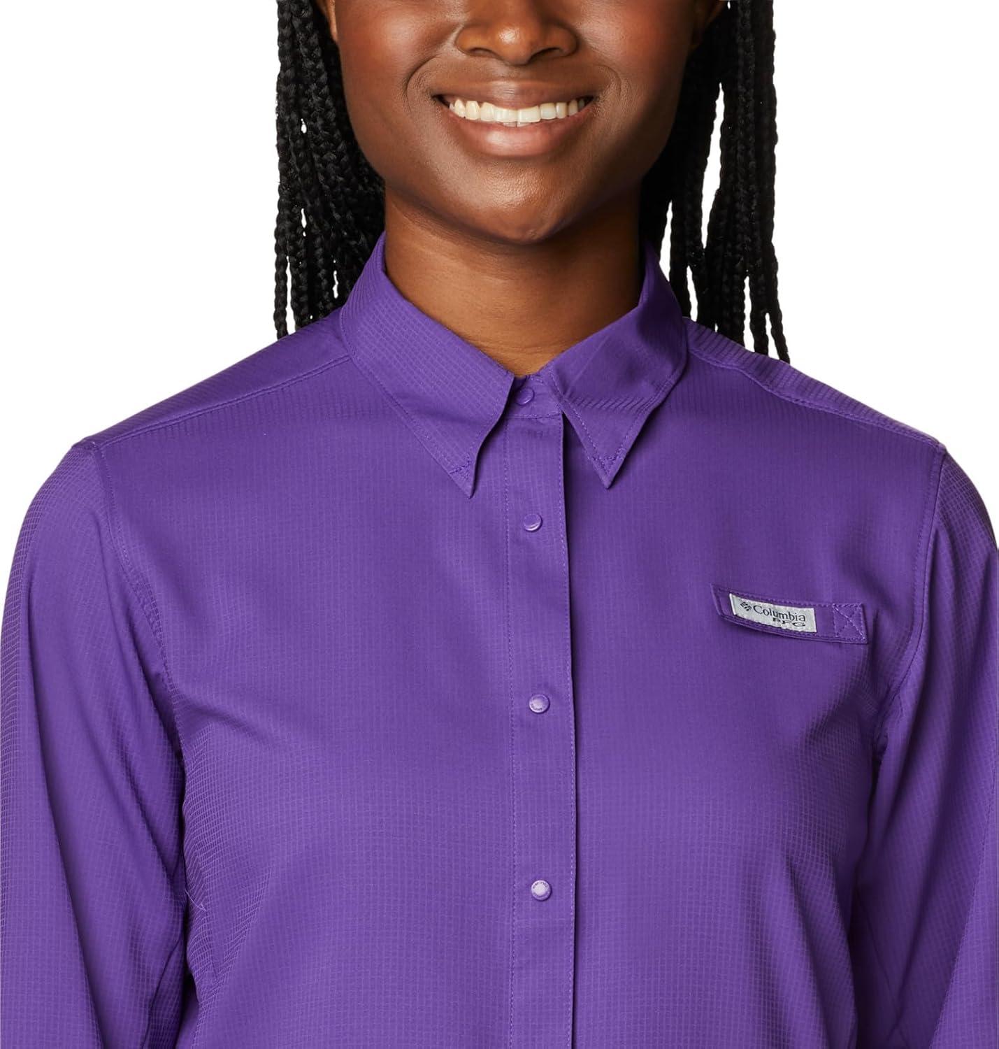 imageColumbia Sportswear Womens PlusSize Tamiami II Long Sleeve ShirtVivid Purple