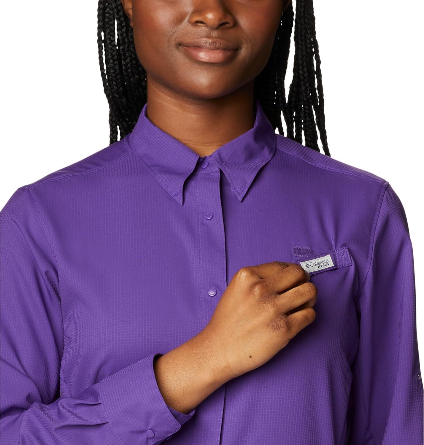 imageColumbia Sportswear Womens PlusSize Tamiami II Long Sleeve ShirtVivid Purple
