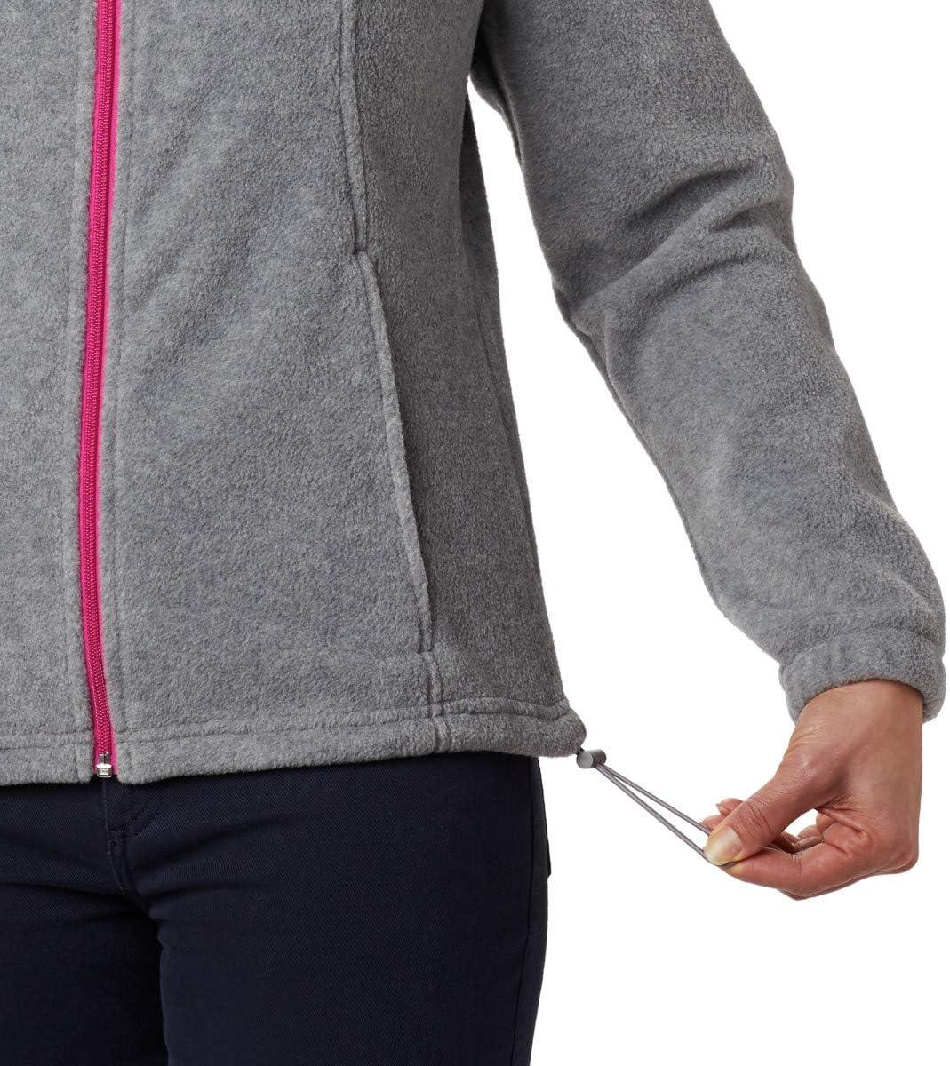 imageColumbia Womens Benton Springs Full ZipLight Grey HeatherFuchsia