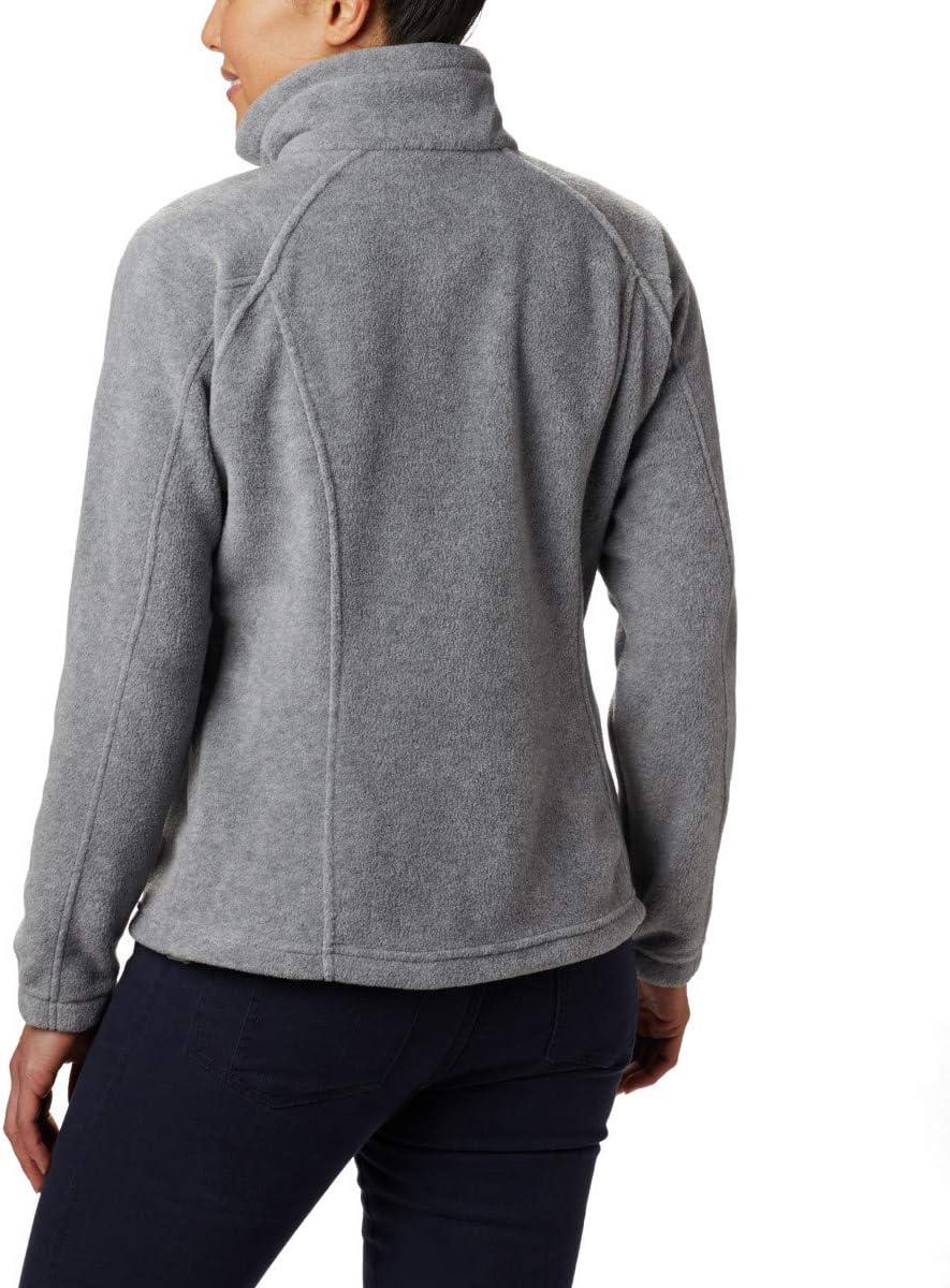 imageColumbia Womens Benton Springs Full ZipLight Grey HeatherFuchsia