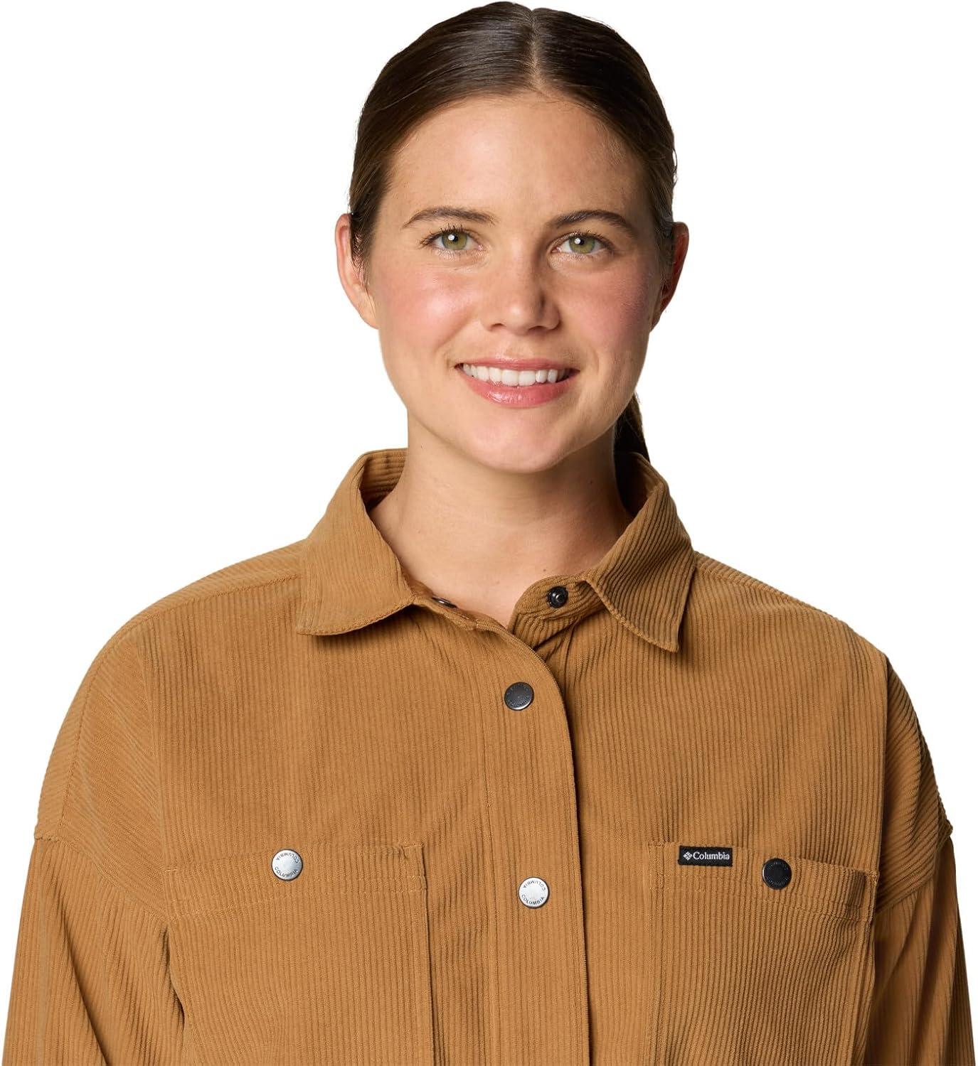 imageColumbia Womens Blue Point Creek Corduroy Shirt JacketCamel Brown