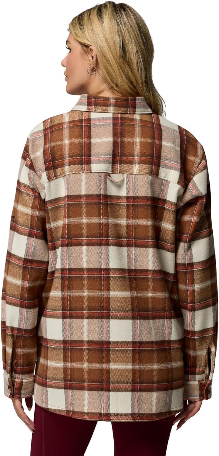 imageColumbia Womens Blue Point Creek Shirt JacketCamel Brown Macro Buffalo Check