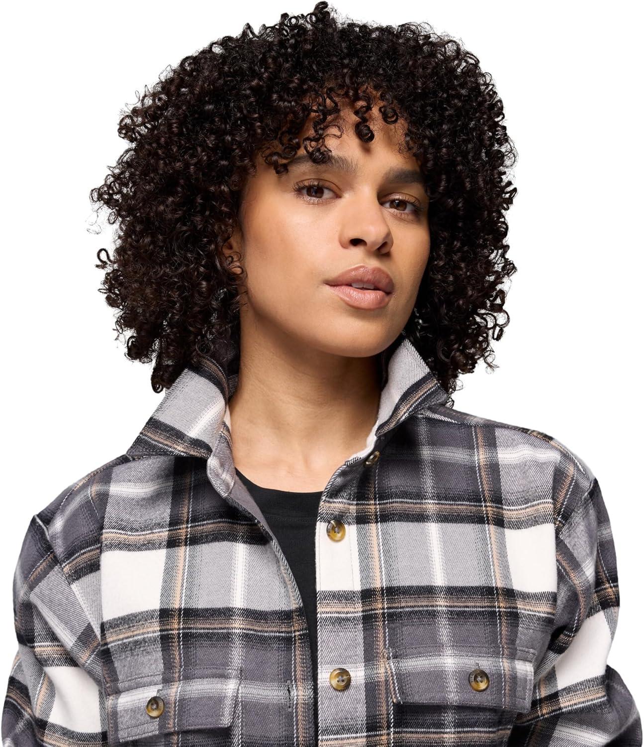 imageColumbia Womens Blue Point Creek Shirt JacketCity Grey Macro Buffalo Check