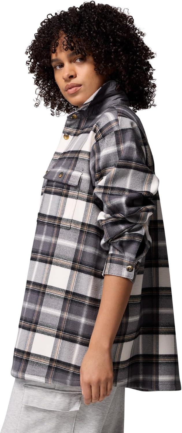 imageColumbia Womens Blue Point Creek Shirt JacketCity Grey Macro Buffalo Check