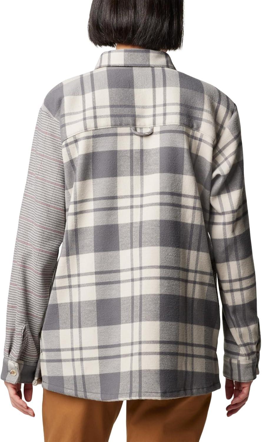 imageColumbia Womens Blue Point Creek Shirt JacketCity Grey River Crossing PlaidMh
