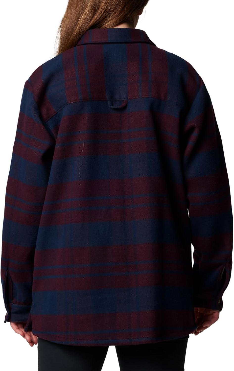 imageColumbia Womens Blue Point Creek Shirt JacketCollegiate Navy River Crossing Plaid