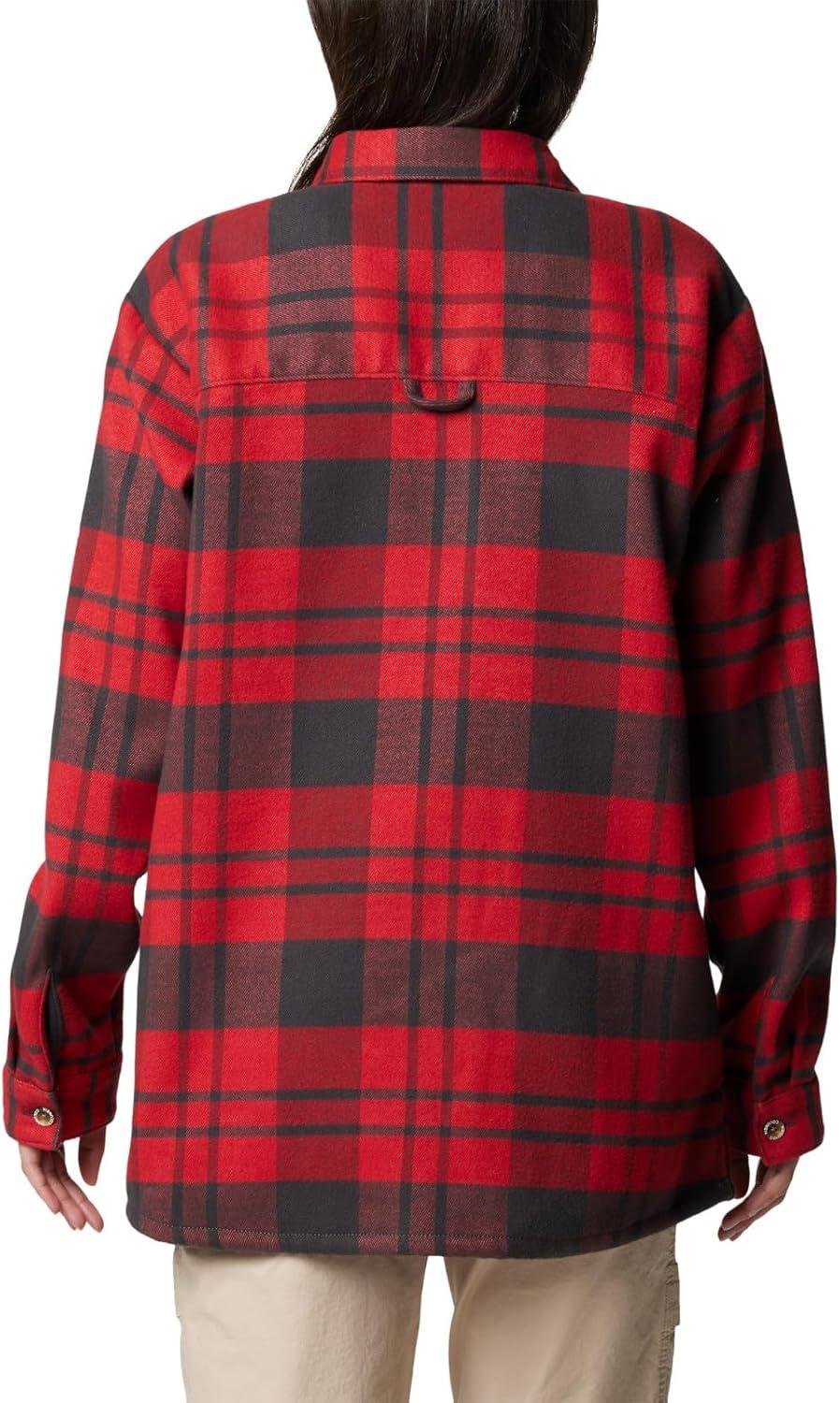 imageColumbia Womens Blue Point Creek Shirt JacketDaredevil River Crossing Plaid