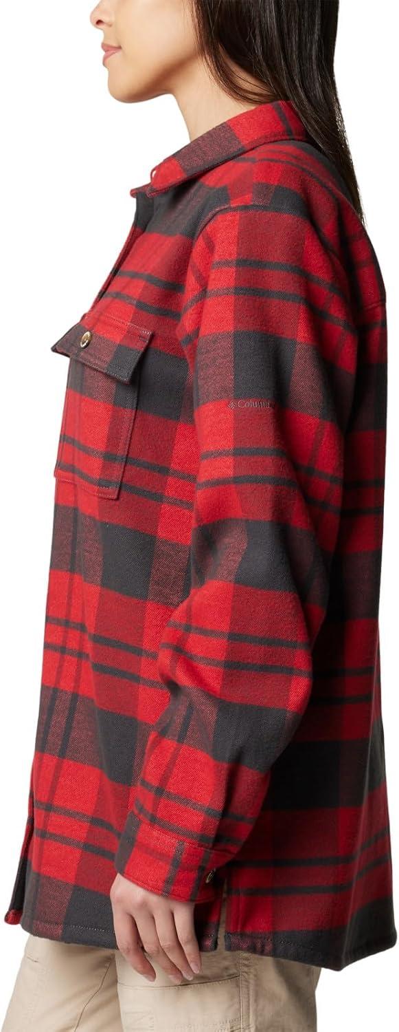 imageColumbia Womens Blue Point Creek Shirt JacketDaredevil River Crossing Plaid