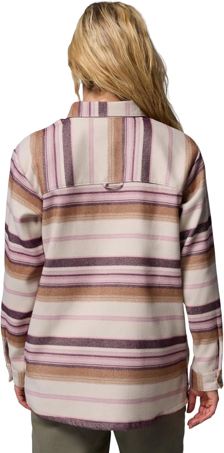 imageColumbia Womens Blue Point Creek Shirt JacketDark Stone Hilltop Stripe
