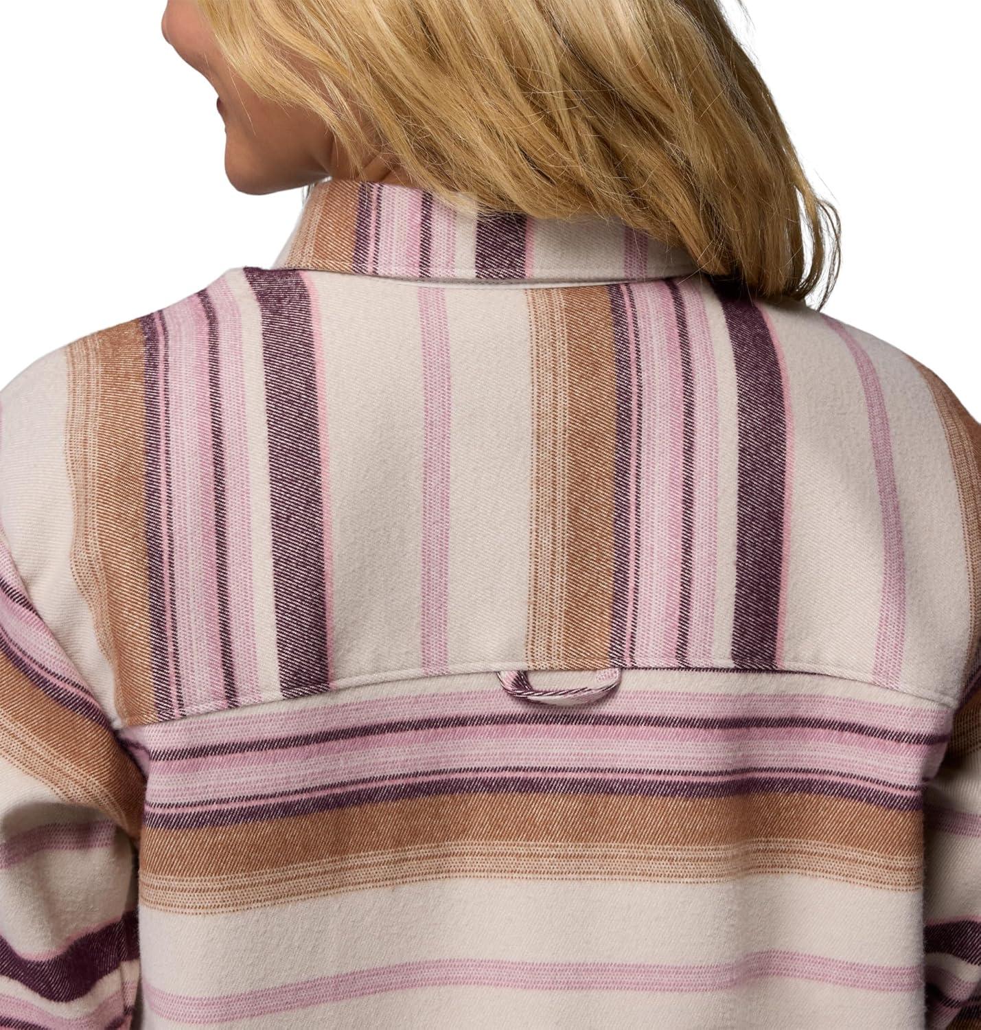 imageColumbia Womens Blue Point Creek Shirt JacketDark Stone Hilltop Stripe
