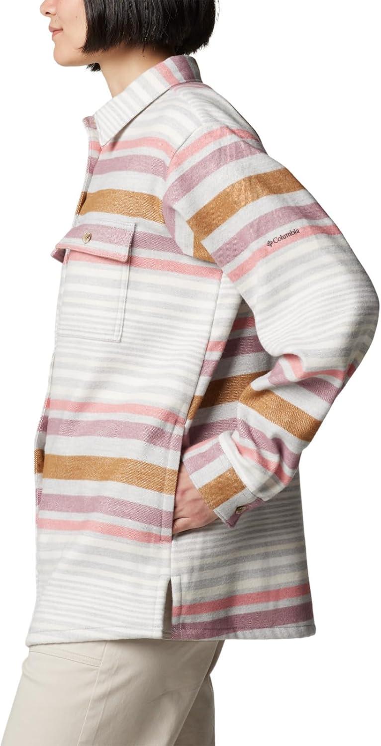 imageColumbia Womens Blue Point Creek Shirt JacketFig Mindful Stripe