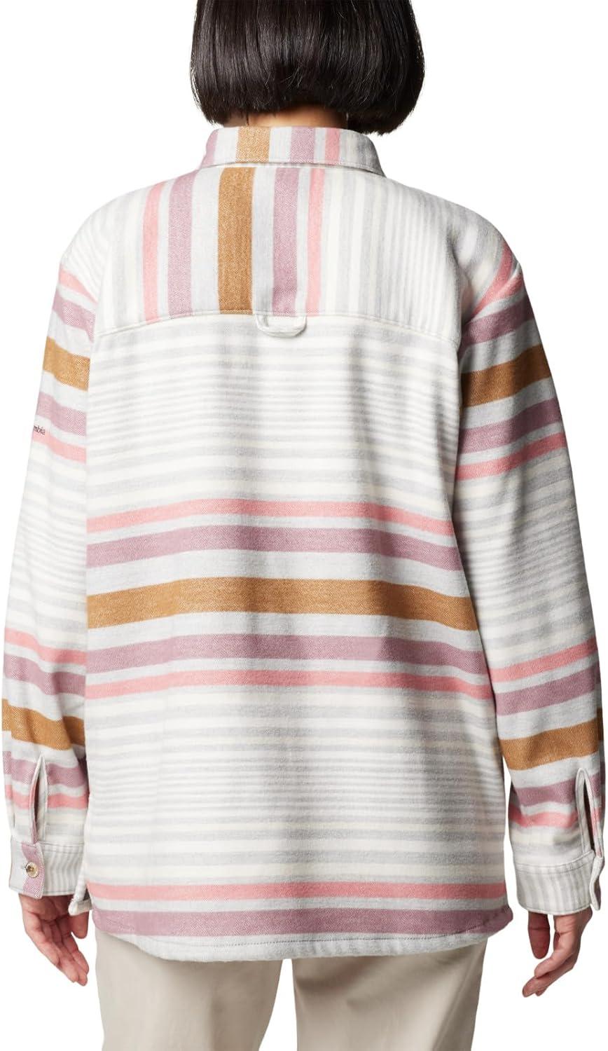 imageColumbia Womens Blue Point Creek Shirt JacketFig Mindful Stripe