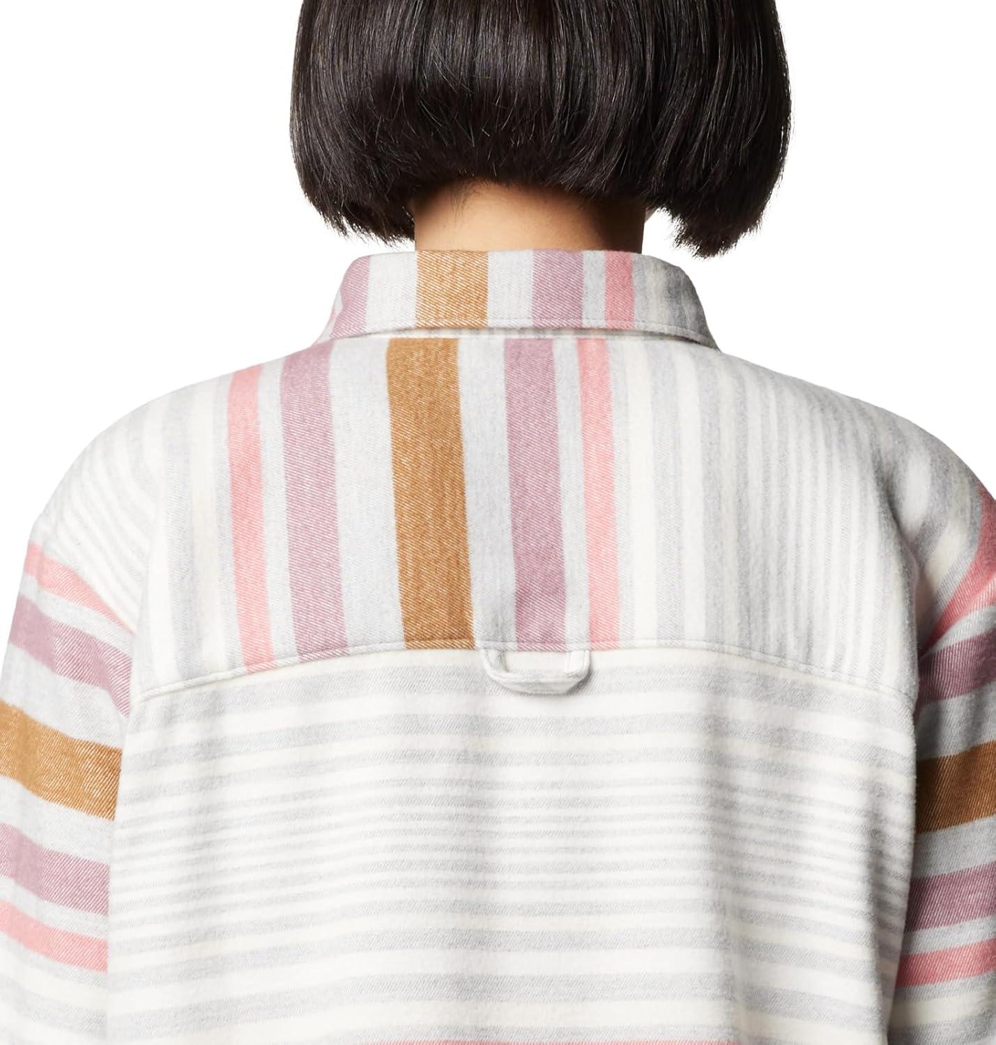imageColumbia Womens Blue Point Creek Shirt JacketFig Mindful Stripe
