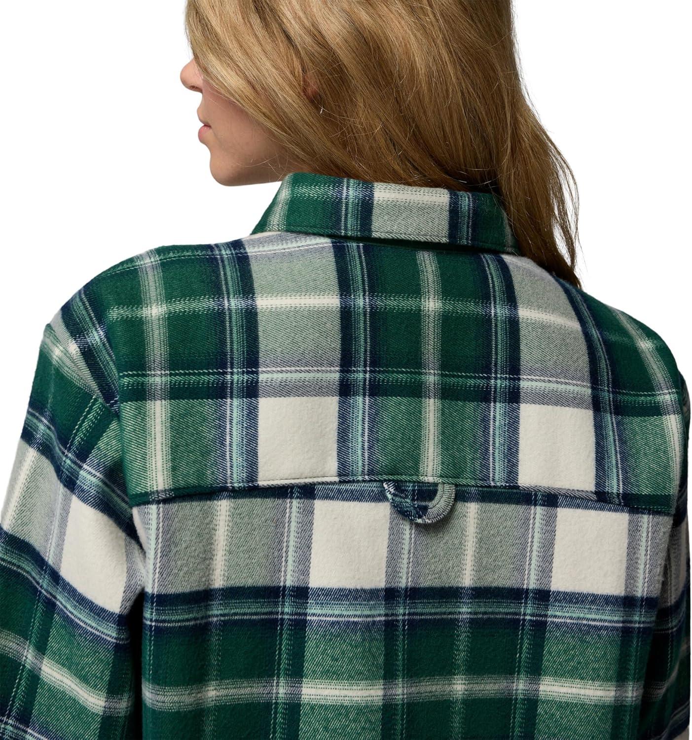 imageColumbia Womens Blue Point Creek Shirt JacketRain Forest Macro Buffalo Check