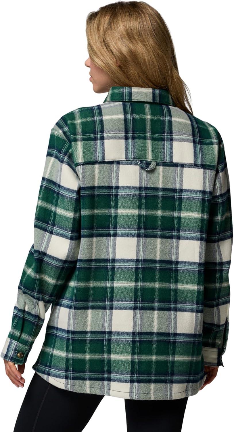 imageColumbia Womens Blue Point Creek Shirt JacketRain Forest Macro Buffalo Check