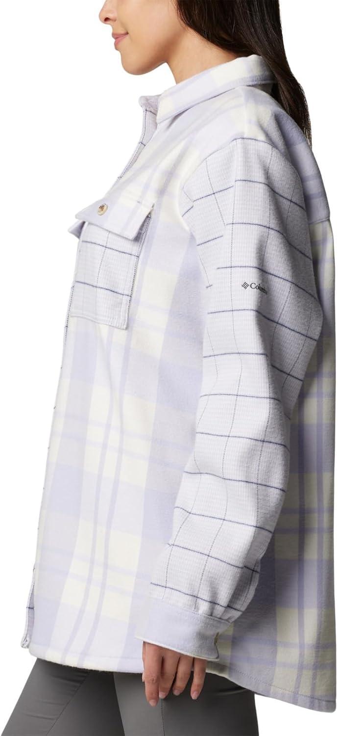 imageColumbia Womens Blue Point Creek Shirt JacketSnowdrift River Crossing PlaidMh