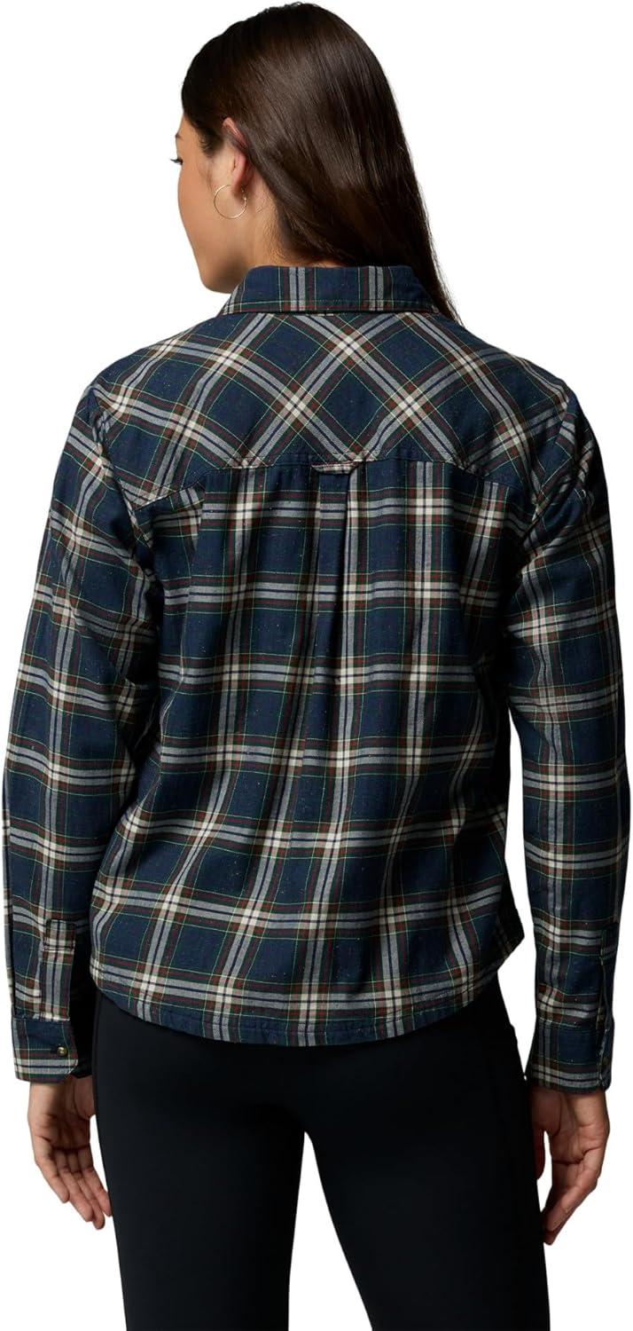 imageColumbia Womens Blue Point Creek Woven Long Sleeve ShirtCollegiate Navy Everyday Tartan