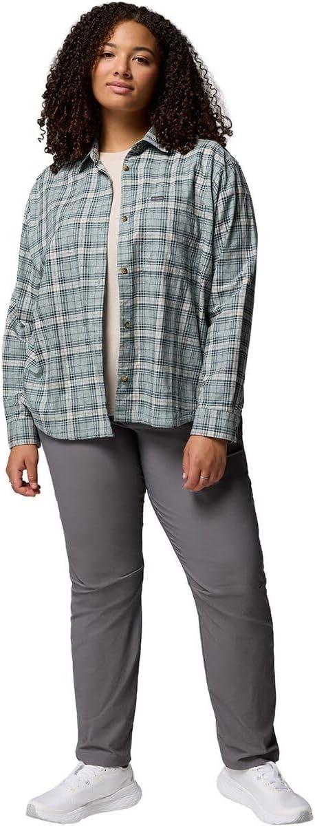 imageColumbia Womens Blue Point Creek Woven Long Sleeve ShirtCrushed Blue Everyday Tartan