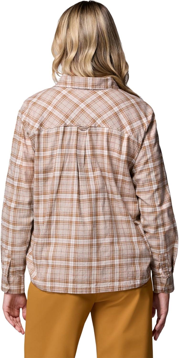 imageColumbia Womens Blue Point Creek Woven Long Sleeve ShirtDark Stone Everyday Tartan