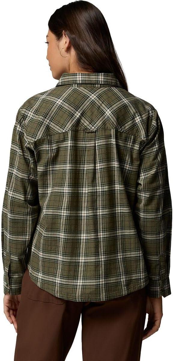 imageColumbia Womens Blue Point Creek Woven Long Sleeve ShirtStone Green Everyday Tartan