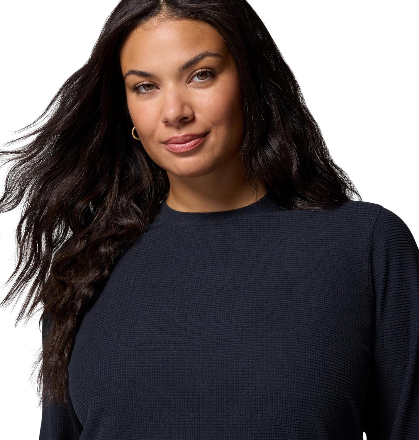 imageColumbia Womens Brea Falls Grid Crew Long SleeveBlack