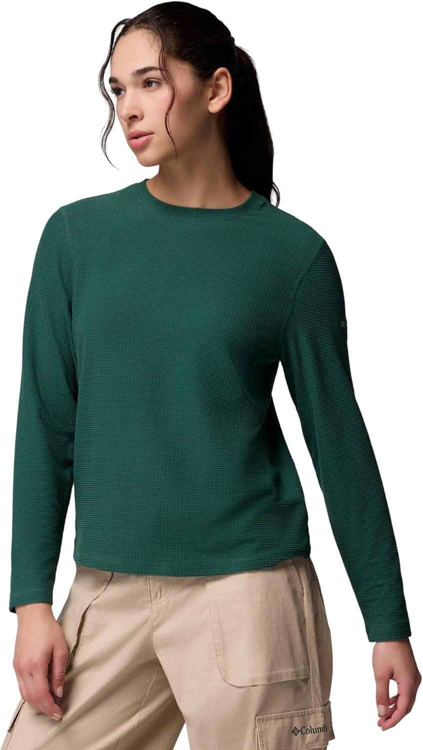 imageColumbia Womens Brea Falls Grid Crew Long SleeveRain Forest