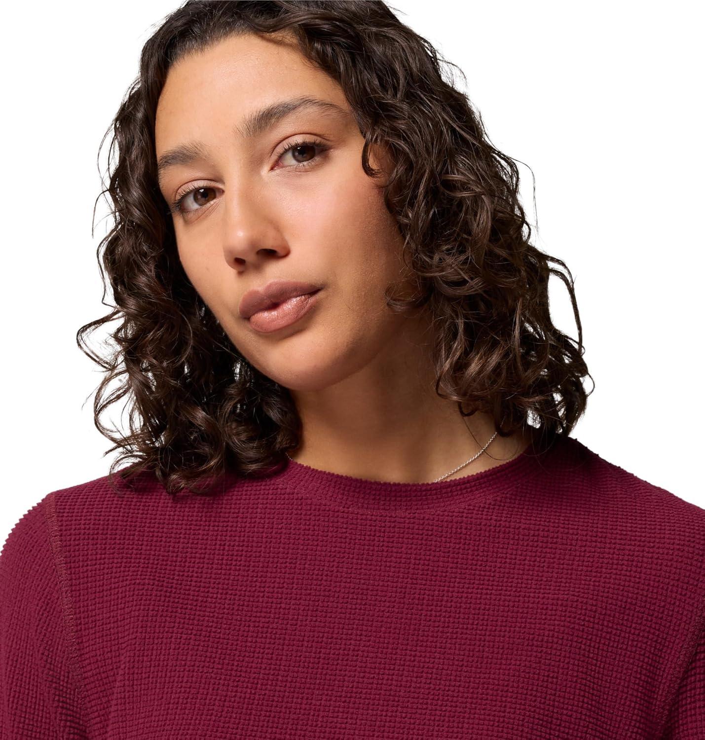 imageColumbia Womens Brea Falls Grid Crew Long SleeveRich Wine