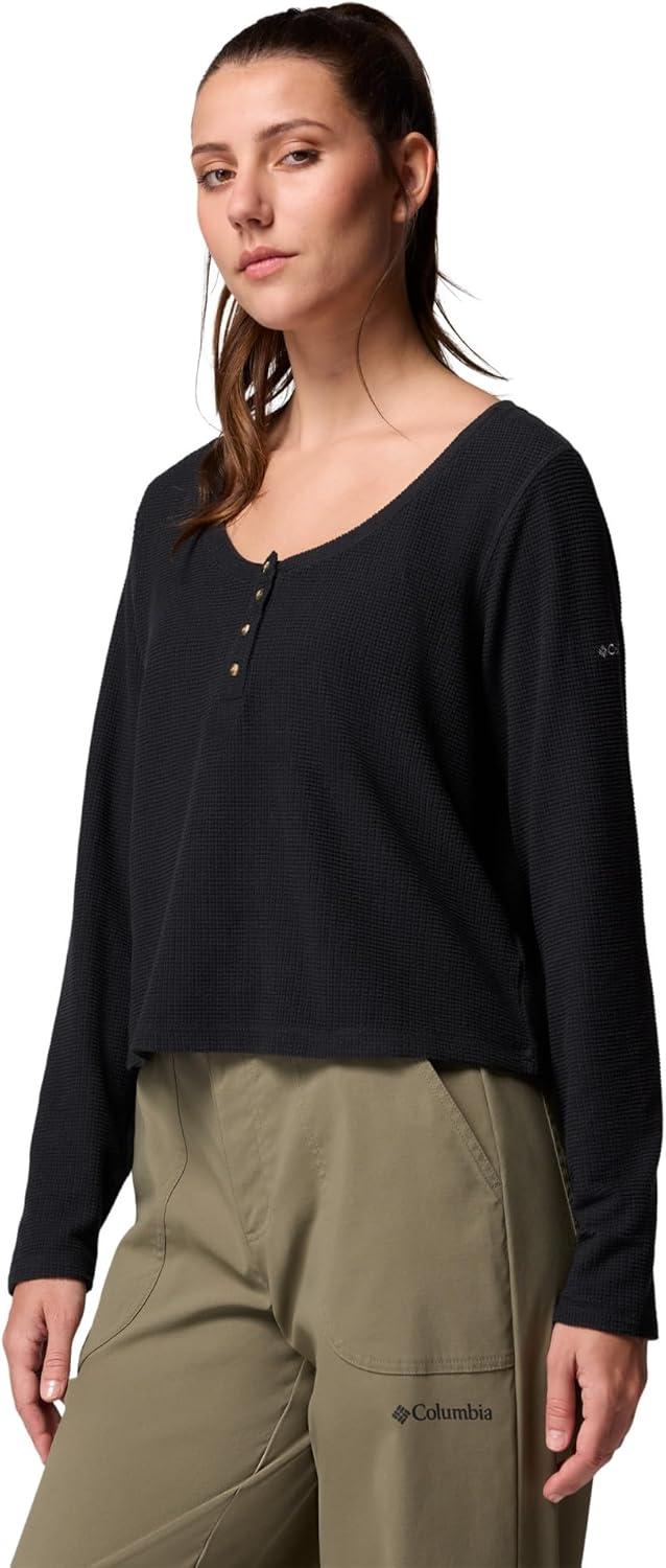 imageColumbia Womens Brea Falls Grid Henley Long SleeveBlack