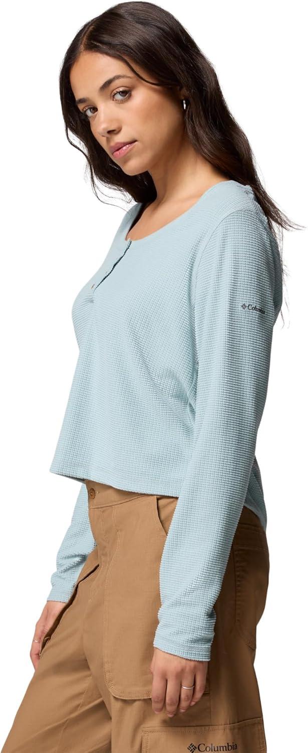 imageColumbia Womens Brea Falls Grid Henley Long SleeveCrushed Blue