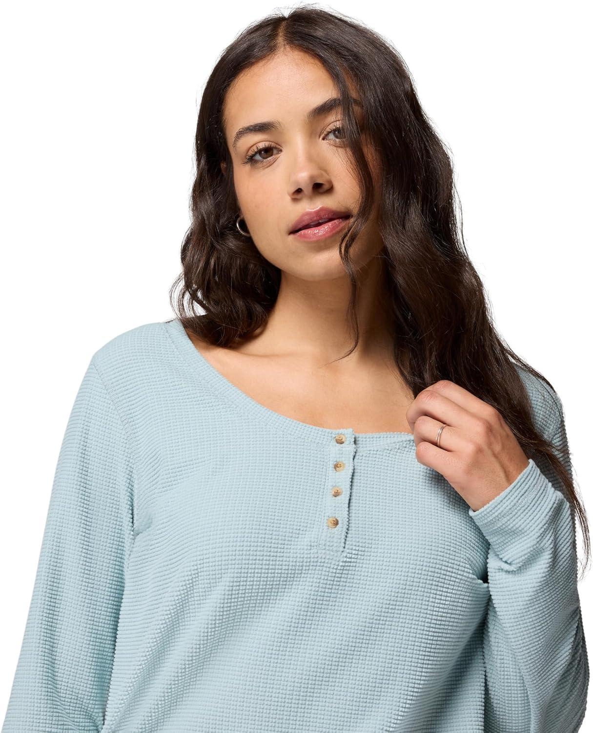 imageColumbia Womens Brea Falls Grid Henley Long SleeveCrushed Blue