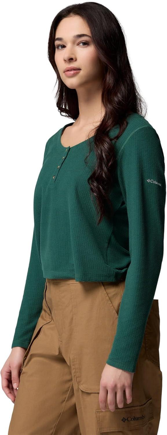 imageColumbia Womens Brea Falls Grid Henley Long SleeveRain Forest