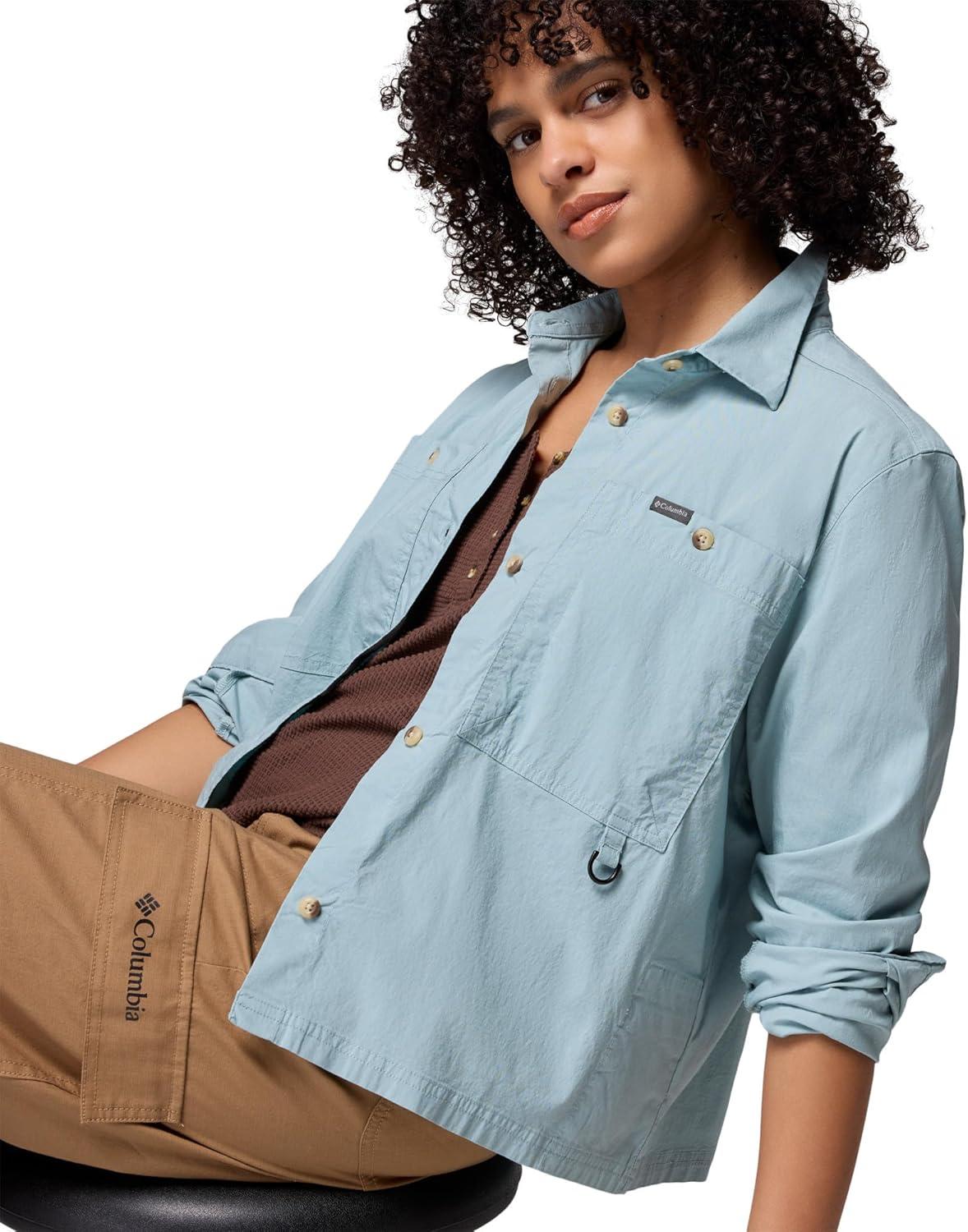 imageColumbia Womens Brea Falls Woven Long SleeveCrushed Blue