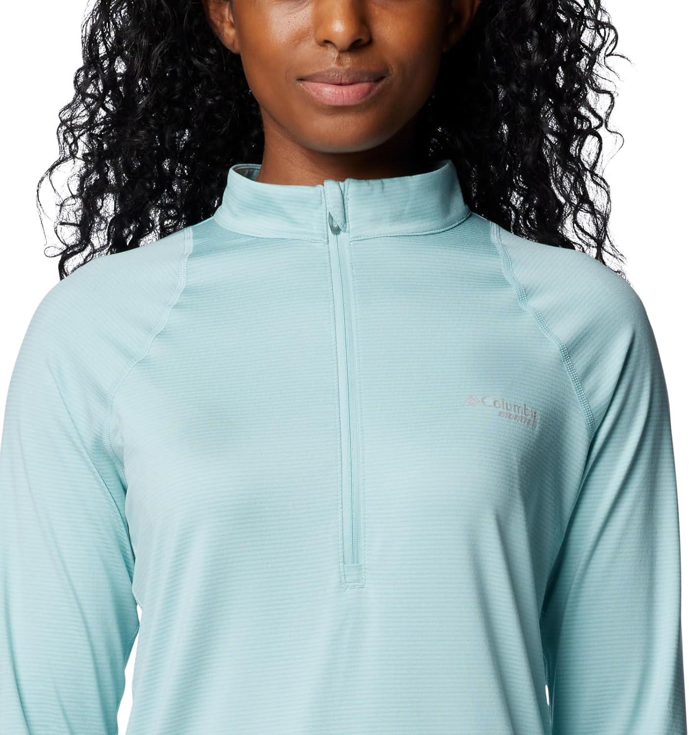 imageColumbia Womens Endless Trail Half Zip Mesh Long SleeveAqua Haze