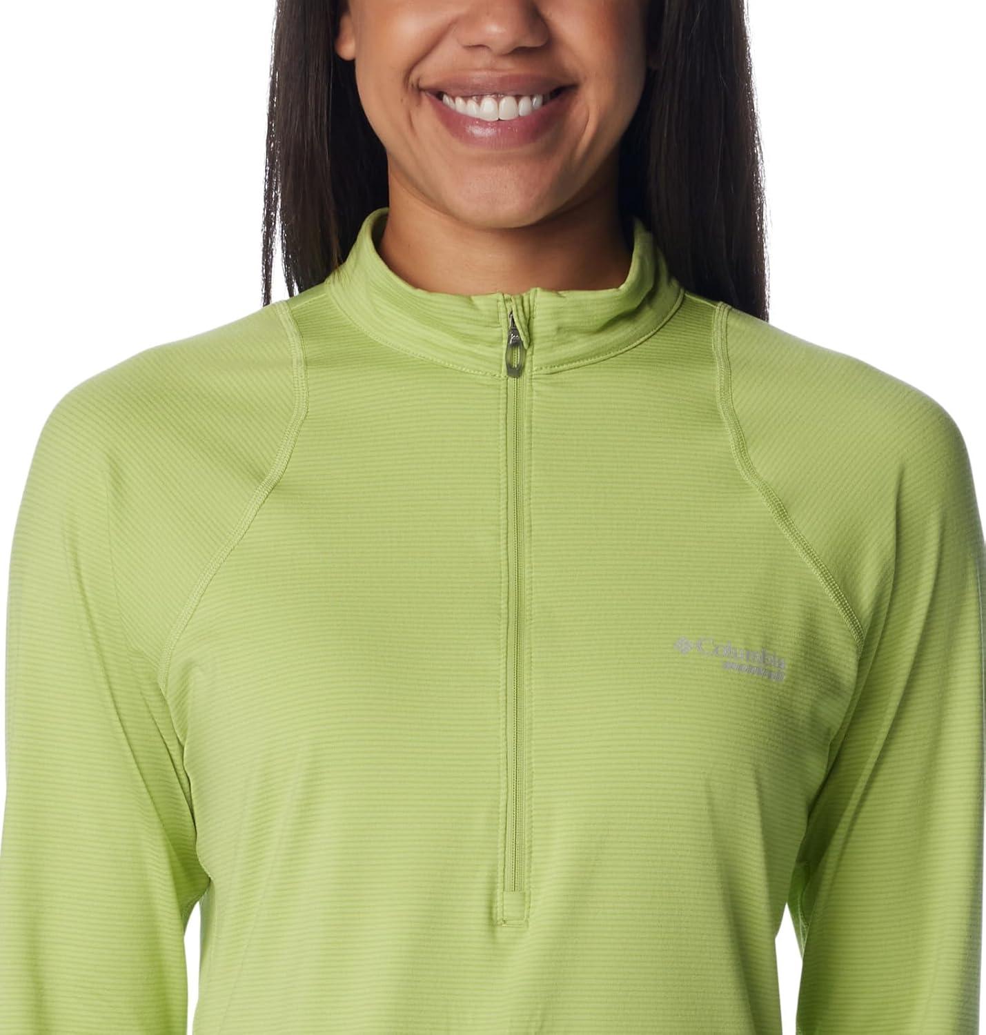 imageColumbia Womens Endless Trail Half Zip Mesh Long SleeveNapa Green