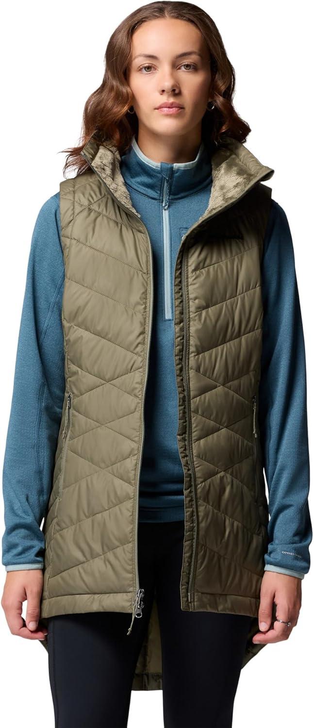 imageColumbia Womens Heavenly Ii Long VestStone Green