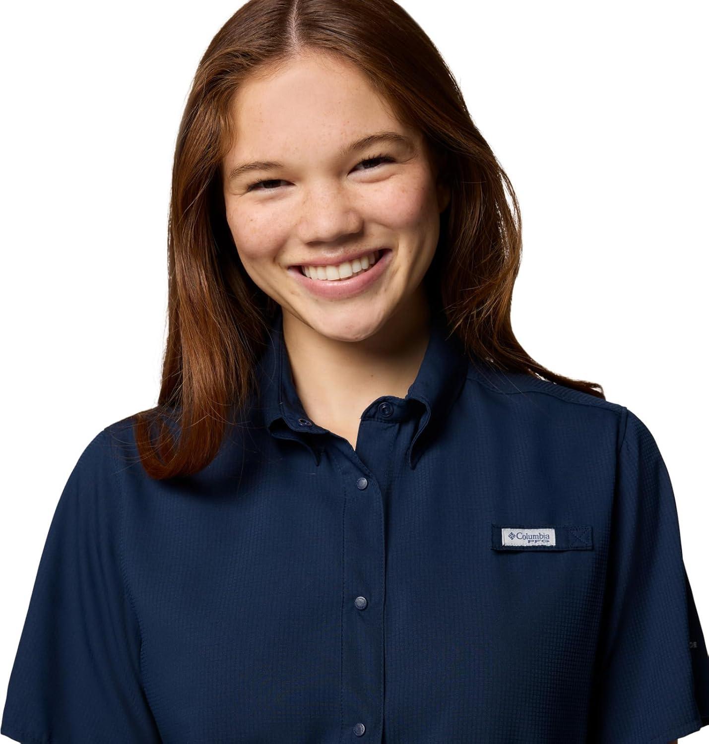imageColumbia Womens PFG Tamiami II Short Sleeve ShirtCollegiate Navy