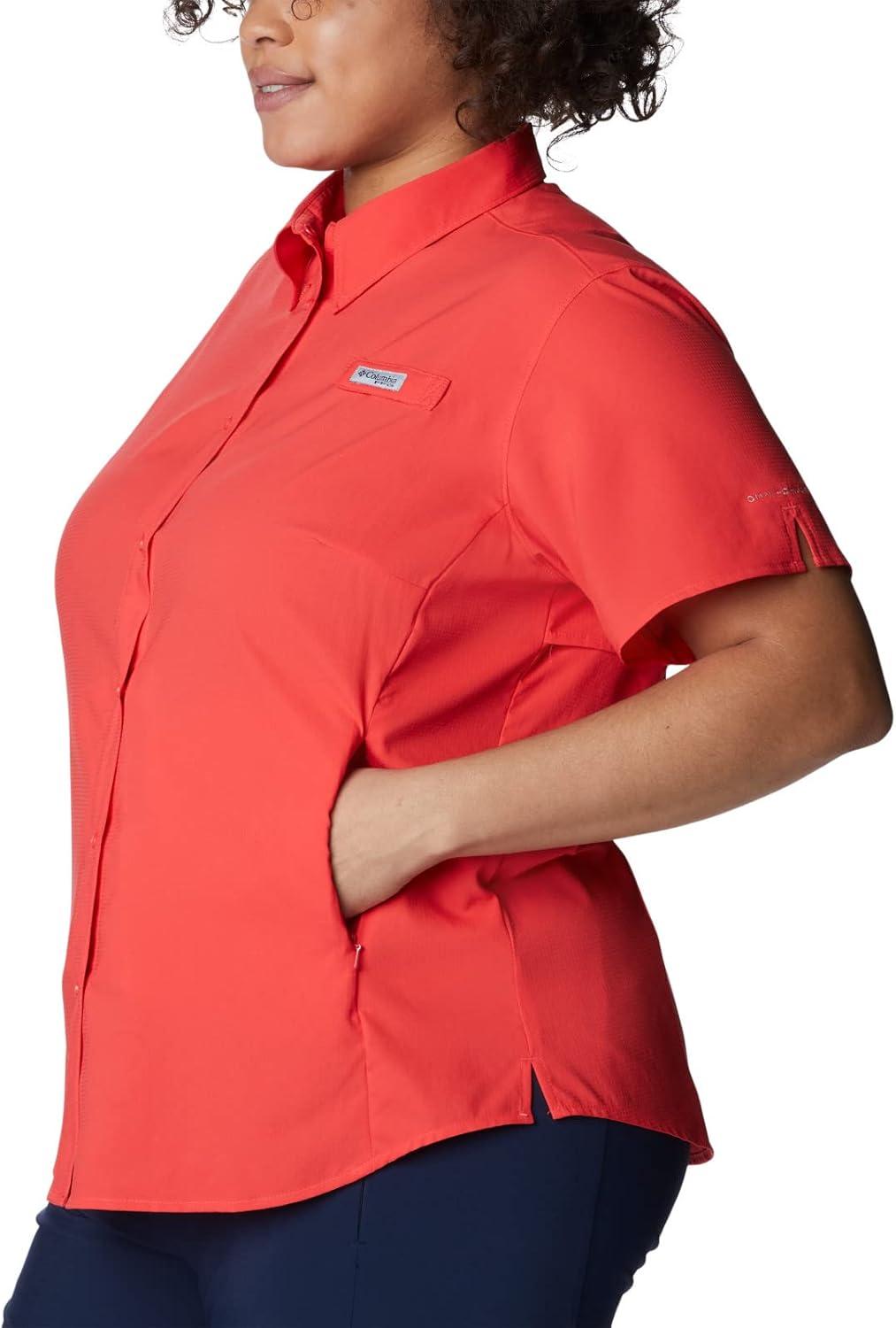 imageColumbia Womens PFG Tamiami II Short Sleeve ShirtRed Hibiscus